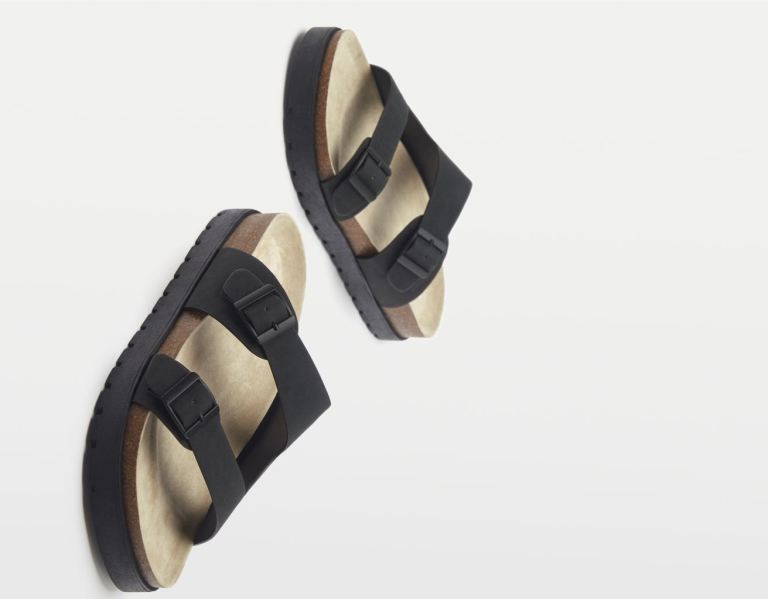 Bershka With Straps And Buckles Sandalen Herren Schwarz | g49hrxM1Qyp