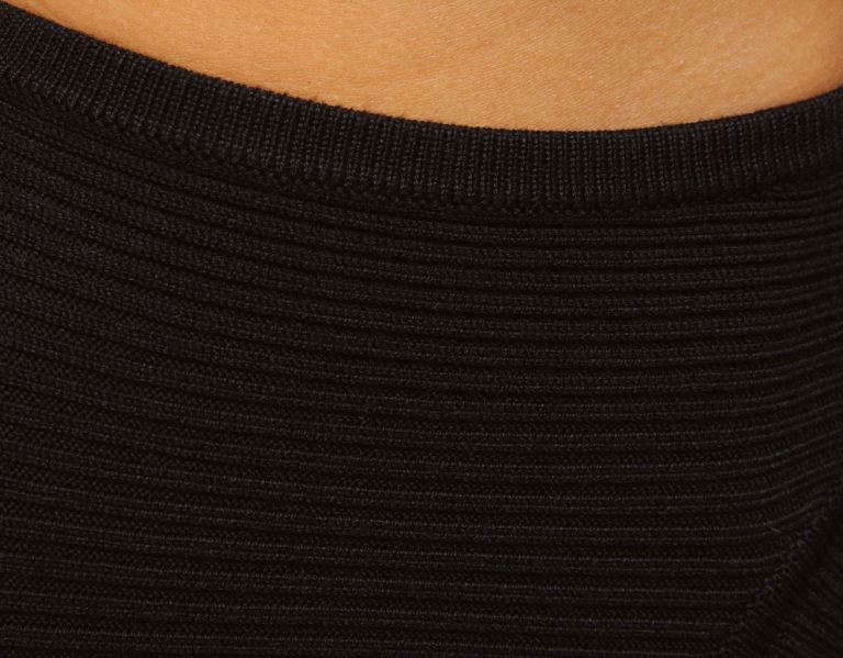 Bershka Ärmellose Crew Neck Mini Kleider Strickwaren Damen Schwarz | cdE7TbsJWfK